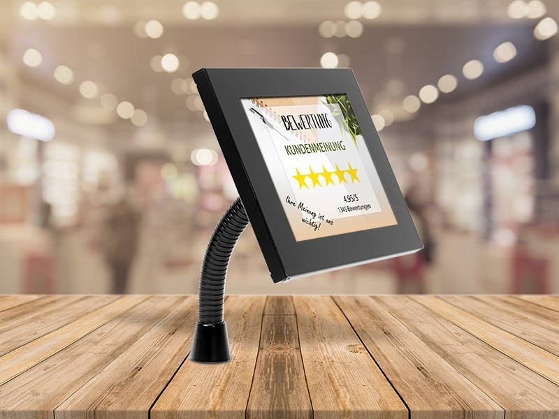 TabLines TTH003B Tablet Tischhalterung Schwanenhals Anwendungsbild