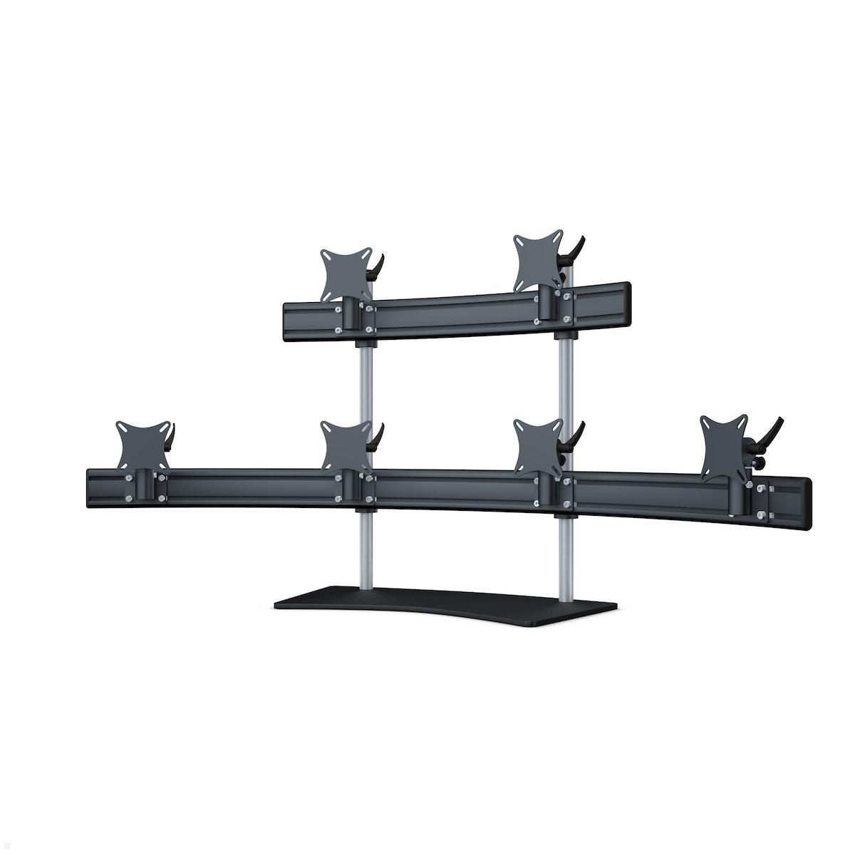 MonLines MTH305B Para 4+2 Monitor Tischhalter Standfuß bis 19 Zoll, schwarz