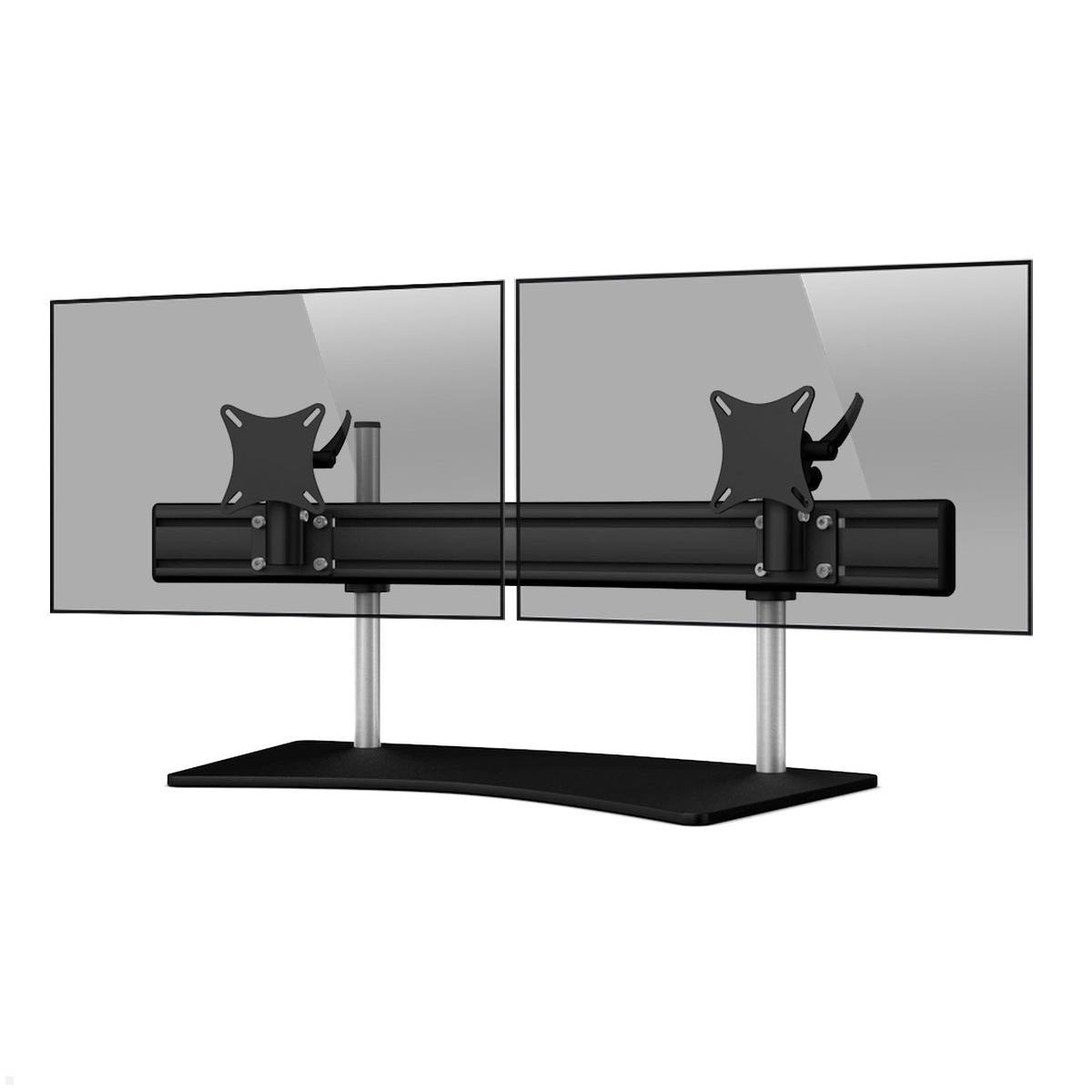 MonLines MTH243B Para 2-fach Monitorhalterung Standfuß 25-32 Zoll, schwarz
