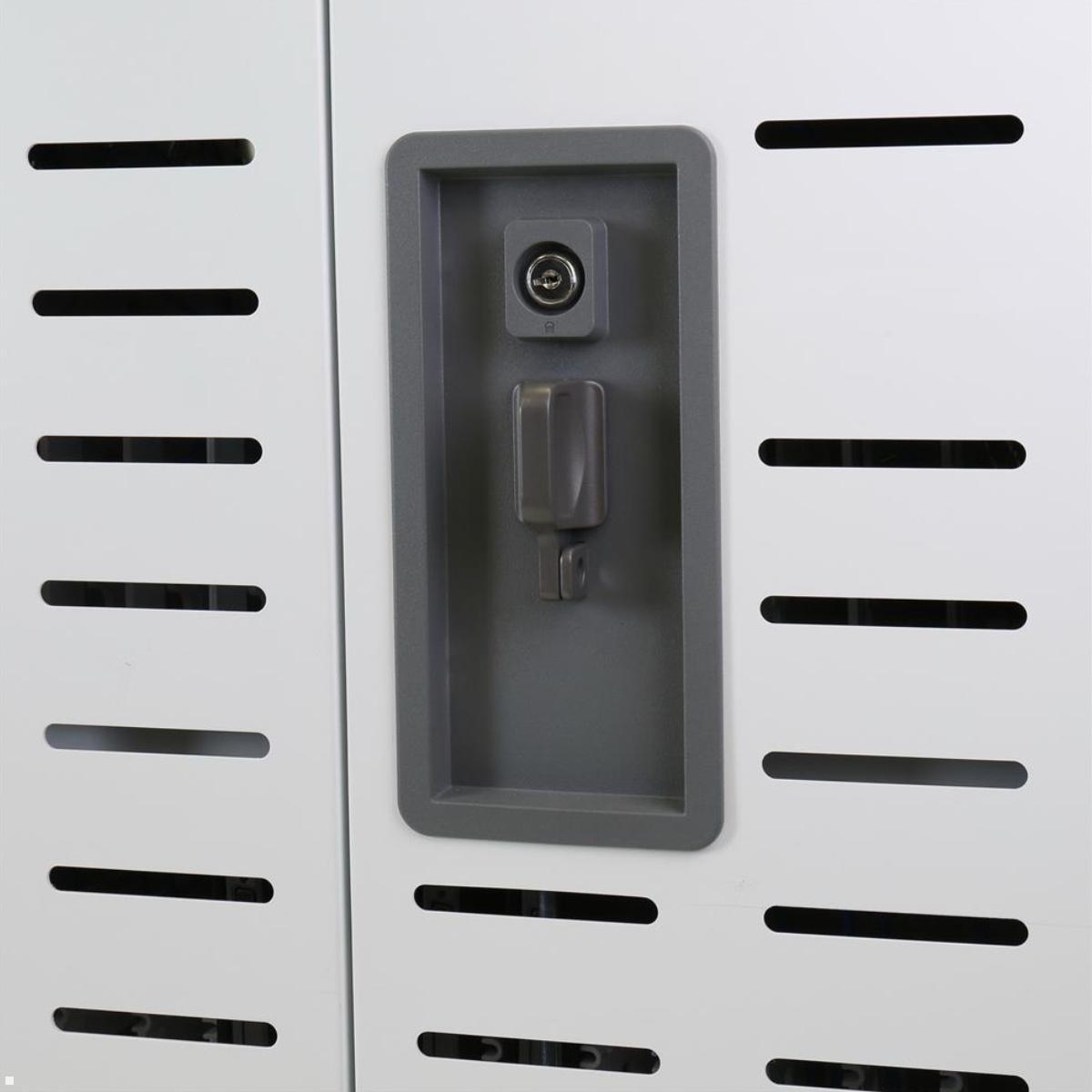 Ergotron Zip40 Tablet / Laptop Ladewagen für 40 Geräte (DM40-2009-2), Türschloss