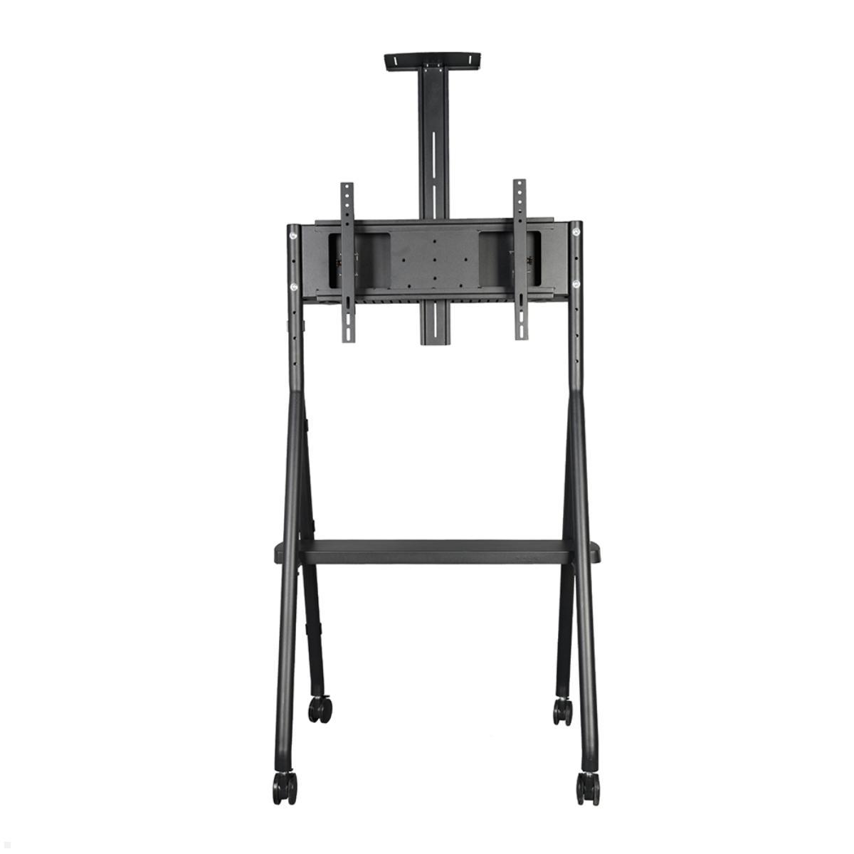 Neomounts NS-M1500BLACK mobiler Videokonferenz Ständer bis 65 Zoll, schwarz, Frontansicht