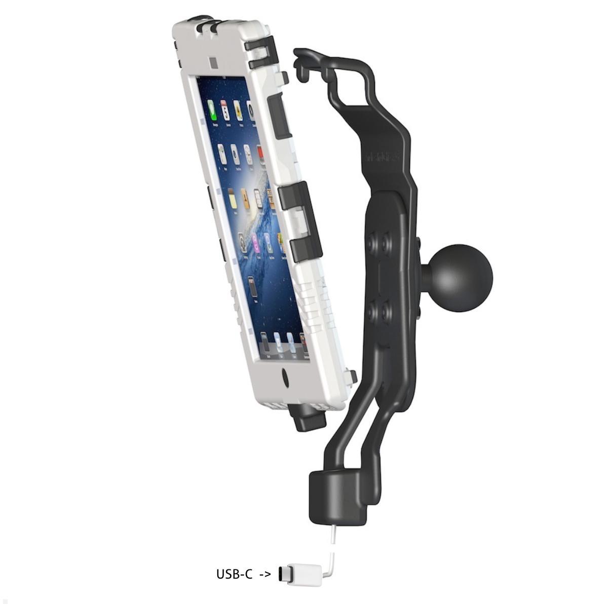 Andres Industries Zubehör aiShell Car Cradle USB-C V2 mit Connector Kabel 2m Anwendung mit RAM Mounts Modul