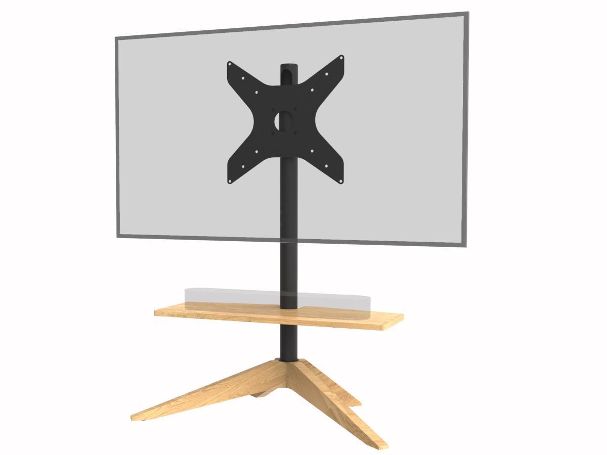 Cavus CROSS TV Ständer 32-65 Zoll, Säule 1200 mm, Eiche