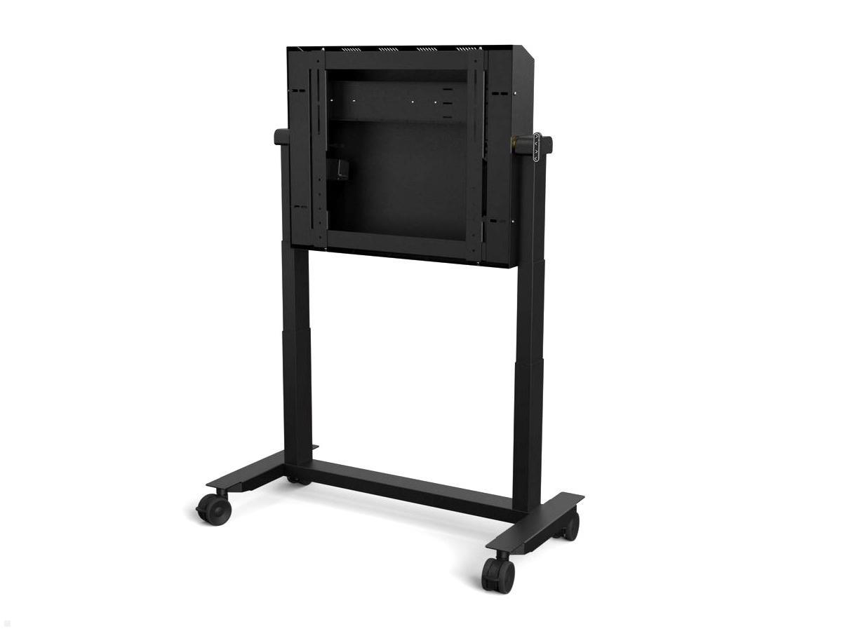 SMS Func VeriTable elektrischer Monitorständer, 90° neigbar, mobil, schwarz Vorderansicht ohne Touchscreen