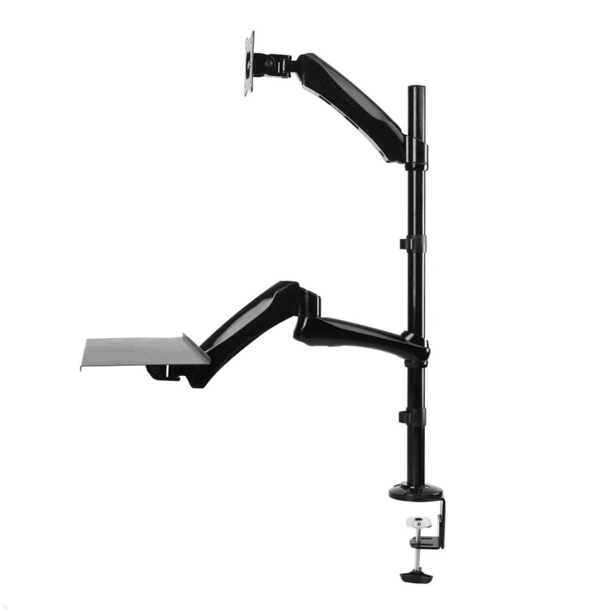 Neomounts FPMA-D500KEYB Sitz-Steh Arbeitsplatz, Seitenansicht