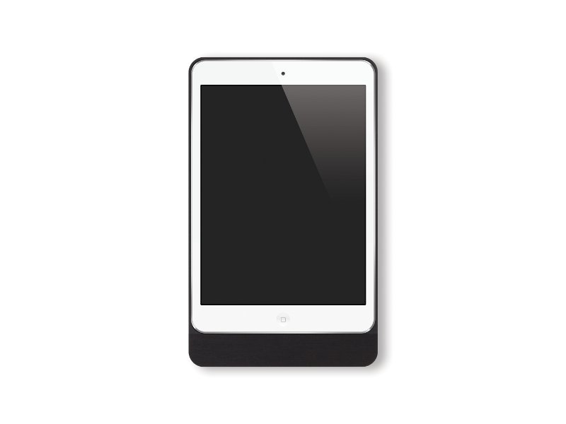 Basalte Tablet Wandhalter für iPad Mini 4, rund schwarz front