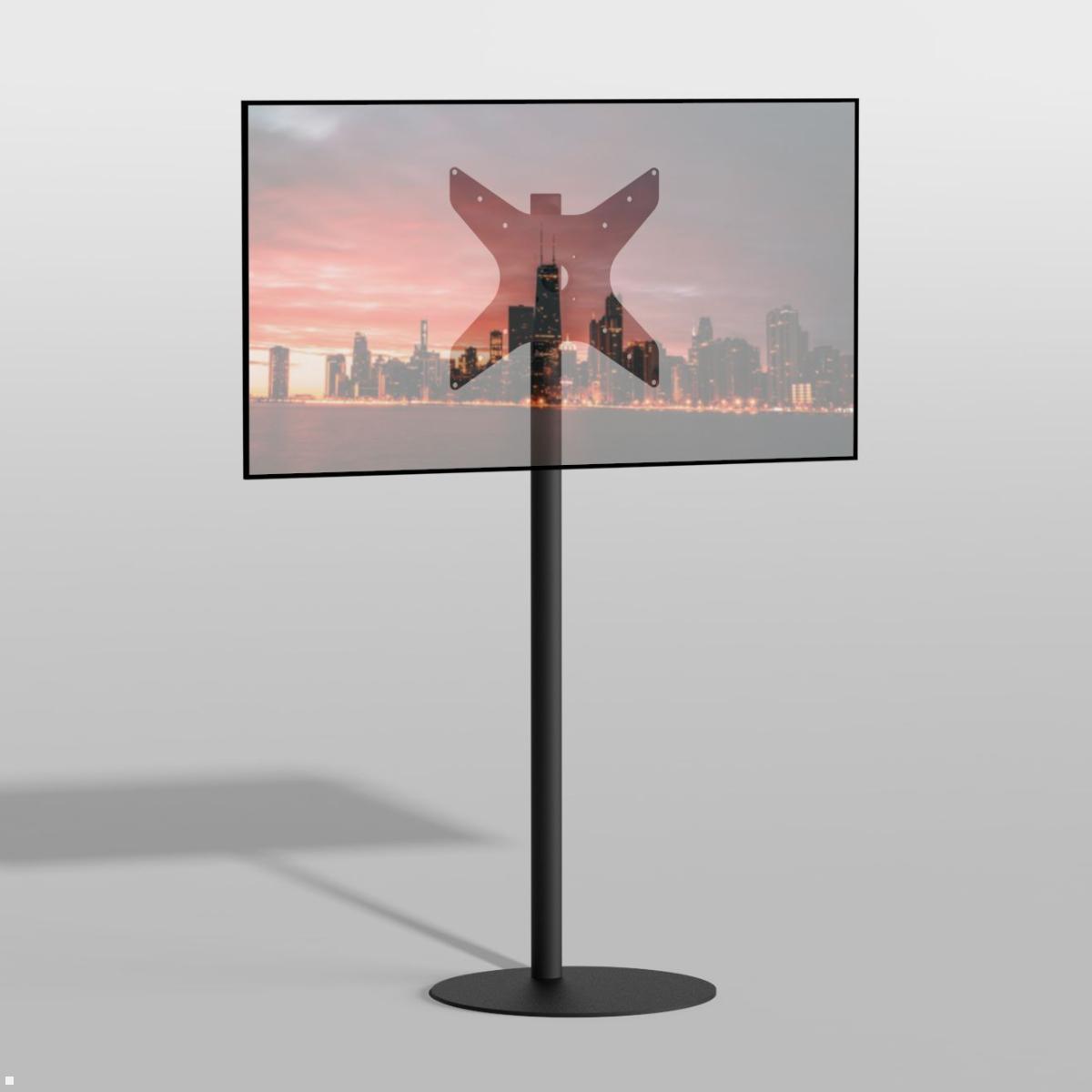 Cavus SPHERE150B44 TV Bodenständer 32 - 65 Zoll, Säule 1500 mm, schwarz mit Bildschirm