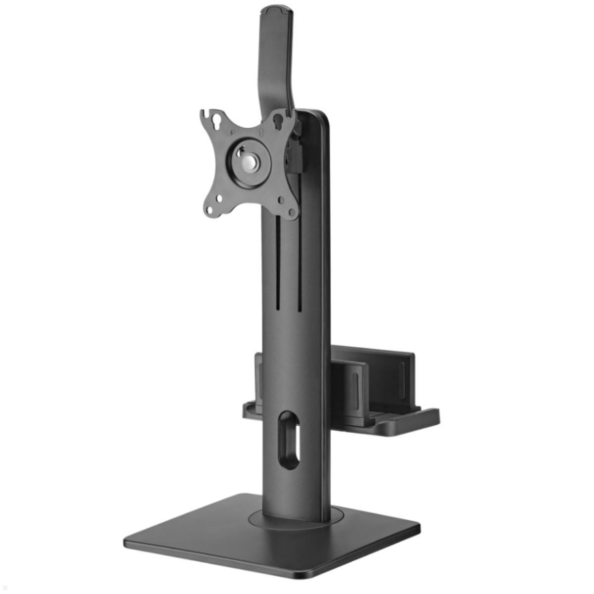 MonLines MTS400B Tisch Monitorständer bis 32 Zoll mit Mini PC Halter