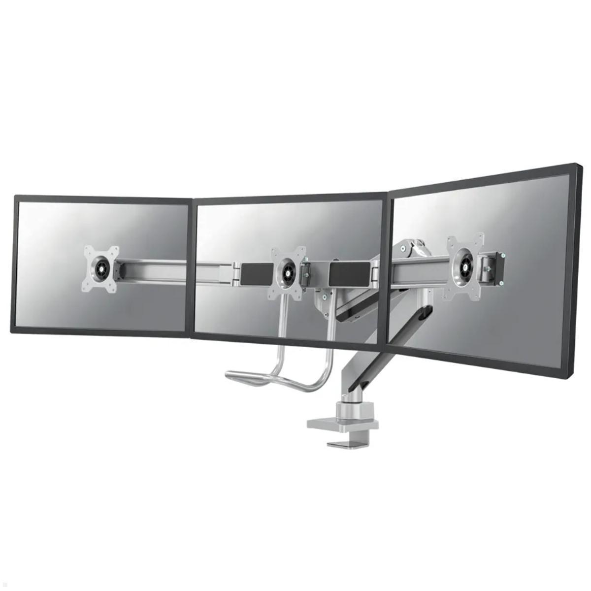 Neomounts NM-D775DX3SILVER Monitorhalterung für 3 Monitore 17-27 Zoll, silber
