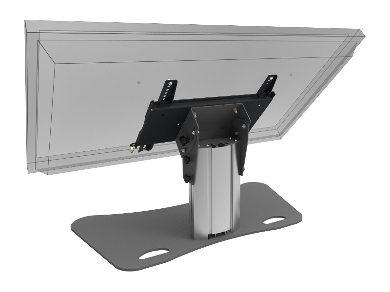 SmartMetals Monitor Tischständer 65 Zoll neigbar 350mm Rückansicht mit VESA Halterung ( Nicht enthalten)