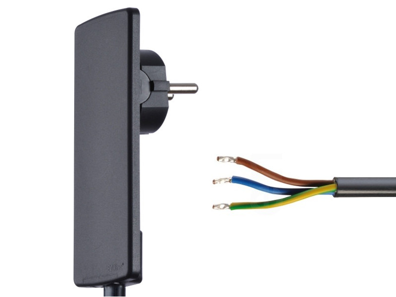 EVOline PlugFix mit Aderendhülsen front flacher Stecker Flachstecker