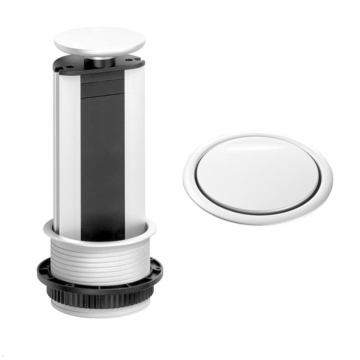 EVOline Zubehör Wippdeckel für Port Steckdose, weiß
