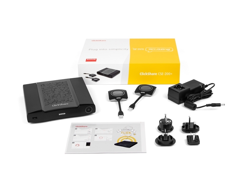 Barco ClickShare CSE-200+ Präsentationssystem kabellos für mittlere Räume Lieferumfang