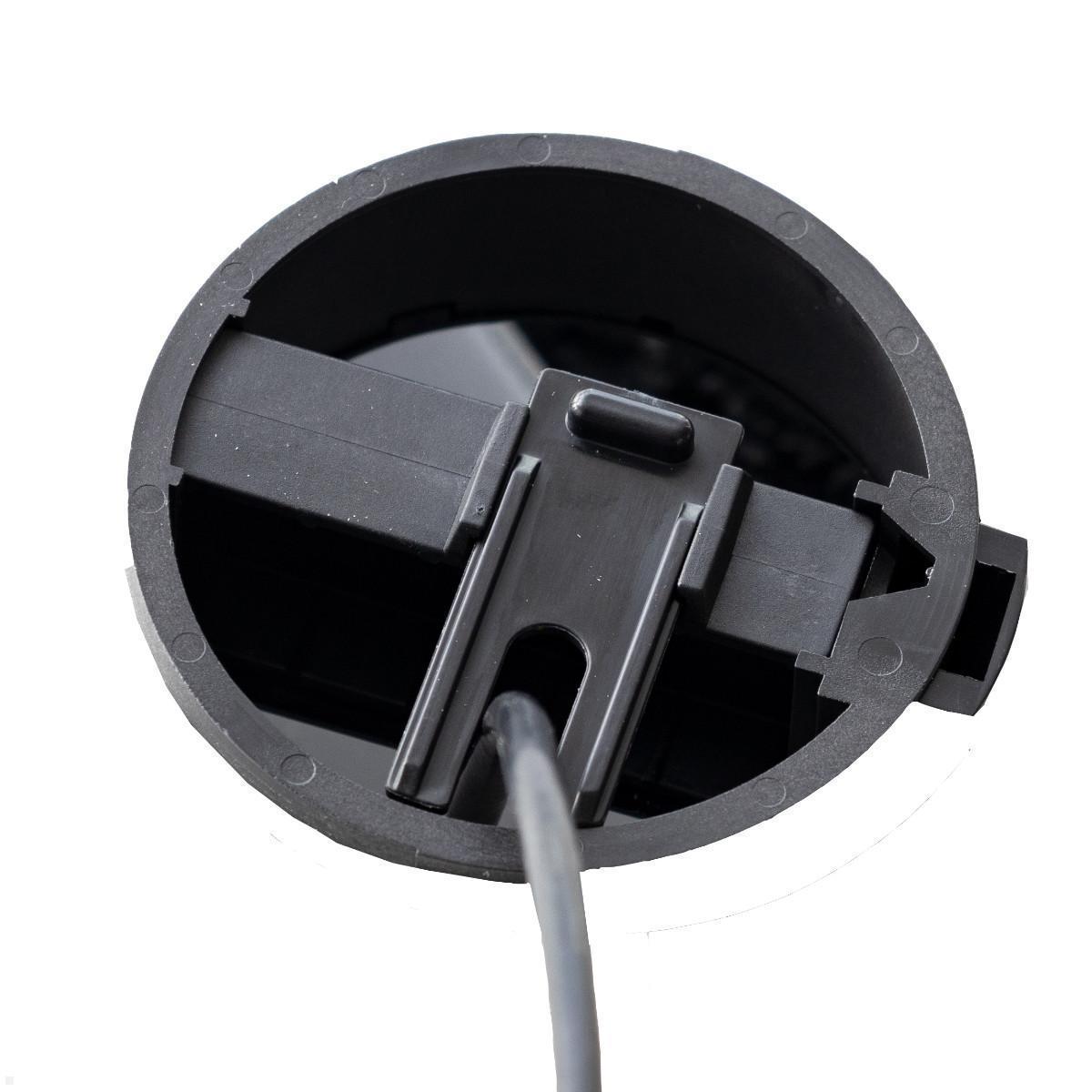 EVOline Circle80 Access Kabeldurchlass mit zwei Öffnungen, Rückansicht (Farbvariante)