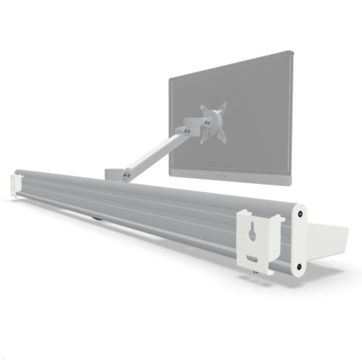 Dataflex Viewlite Schienensystem/Slatwall für die Wand 1400mm (58.714), Rückansicht, Zubehör optional