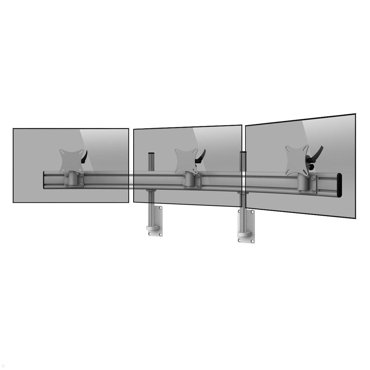 MonLines MWH204G Para 3-fach Monitor Wandhalterung bis 32 Zoll, grau