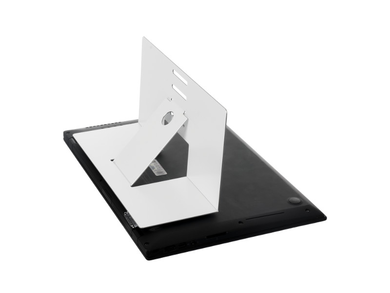 R-Go Riser Attachable Laptopständer höhenverstellbar RGORIATWH, Montage per Klettverschluss