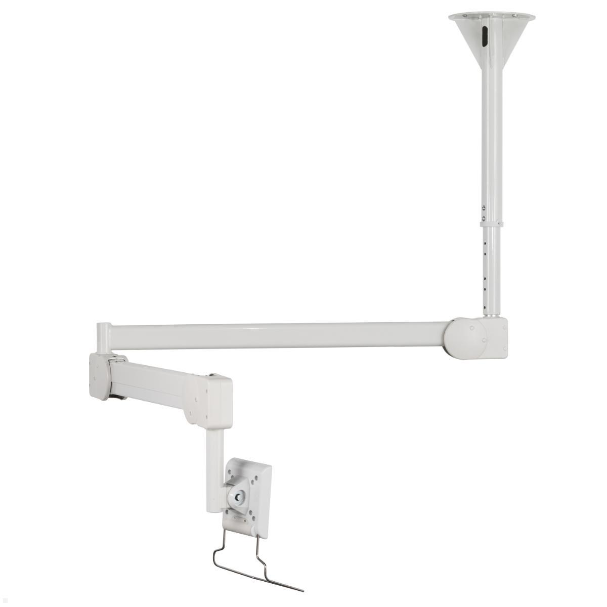 B-Tech BT7594 medizinische Monitor Deckenhalterung bis 28 Zoll, weiß