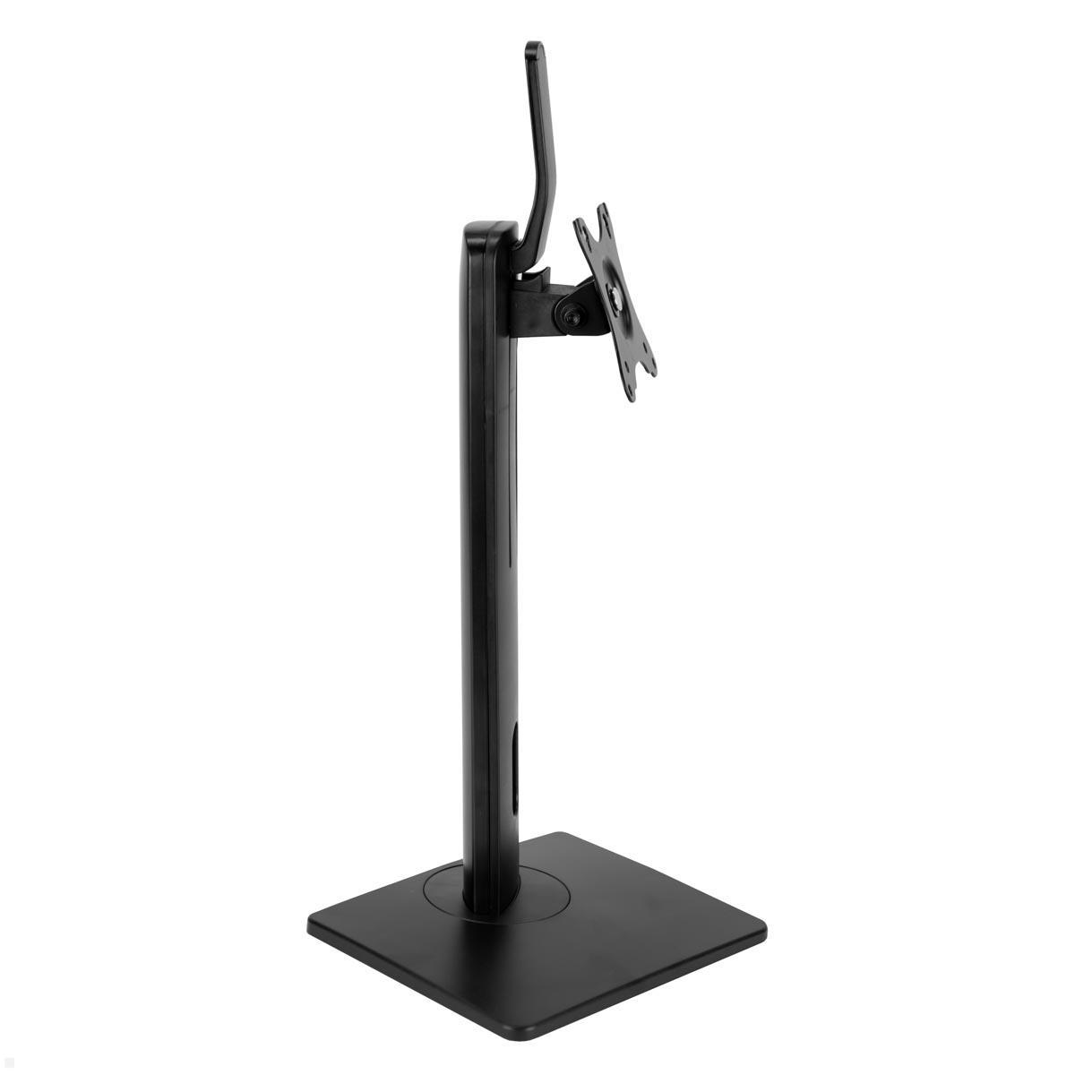 MonLines MTS600B Tisch Monitorständer bis 32 Zoll, höhenverstellbar, schwarz Seitenansicht