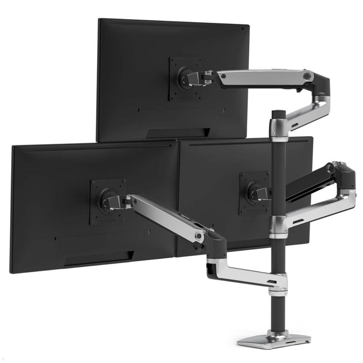 Ergotron LX Monitorhalterung für 3 Monitore 40 Zoll, silber (45-549-0263), Rückseite