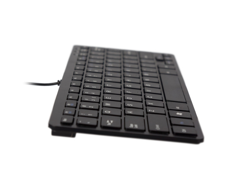 R-Go Compact Tastatur QWERTY (US) drahtgebunden RGOECQYBL, side