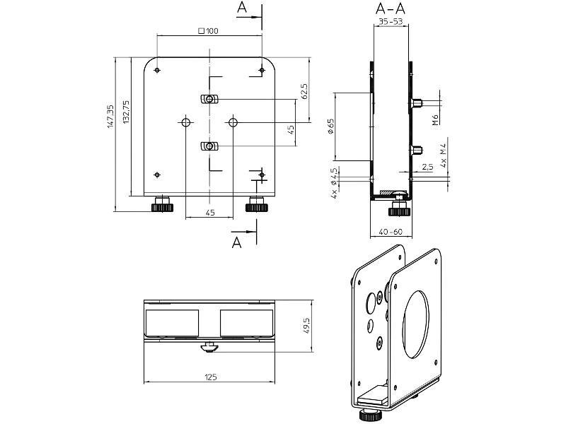 Novus TSS Thin Client PC Halterung (795+9085+000)