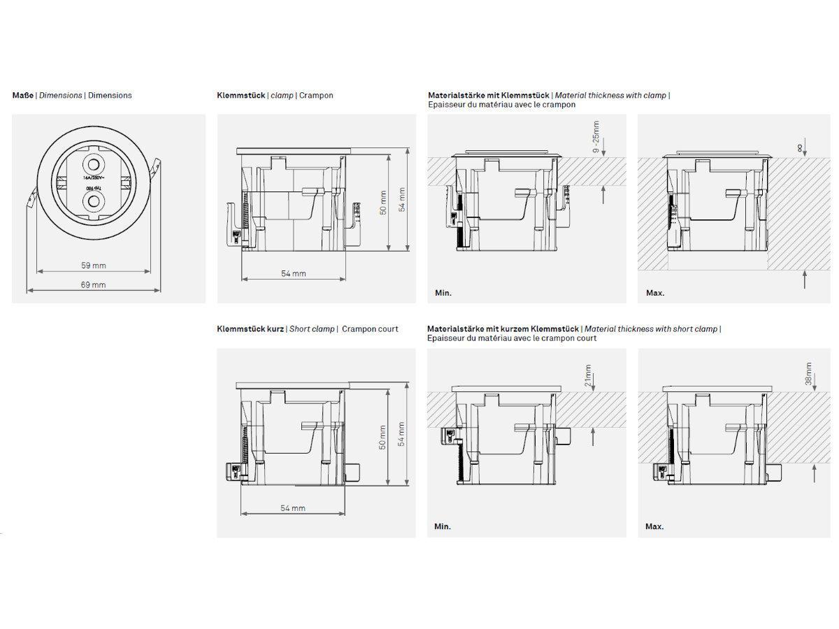Evoline One Technische Zeichnung