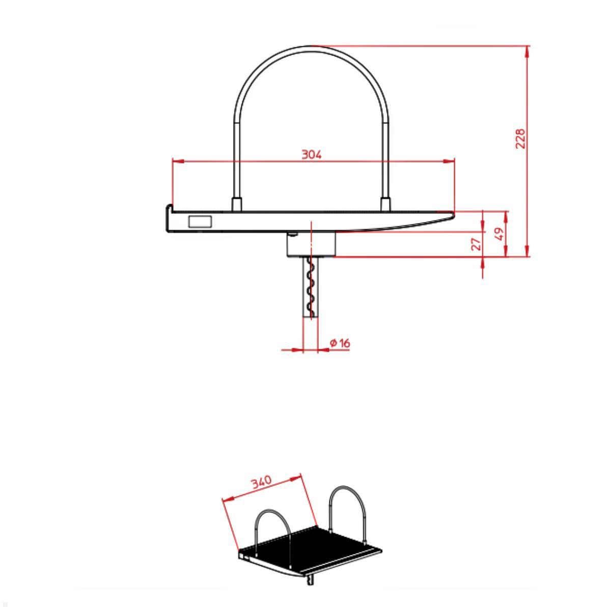 Novus FileMaster 34 anthrazit 762+0345+000, Technische Zeichnung