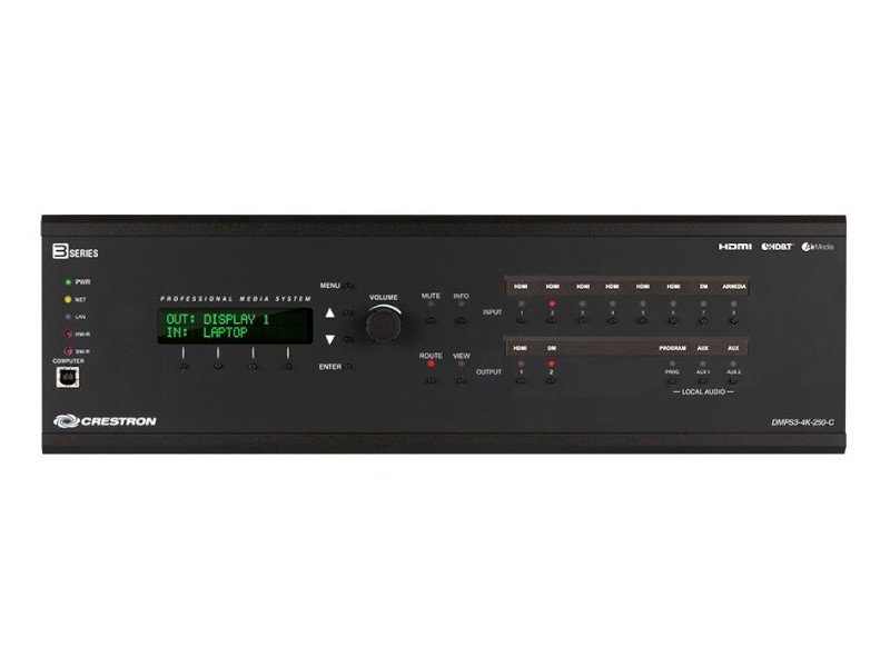 Crestron 4K-DigitalMedia Präsentationssystem 250-C Serie-3 Front