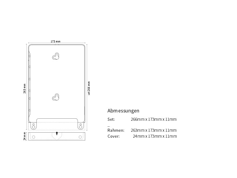 Basalte Eve iPad 9.7 Zoll diebstahlsichere Tablethalter eckig gebürstetes schwarz Zeichnung