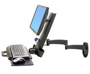 Ergotron Combo Arm der Serie 200 Wandhalterung schwarz (45-230-200)