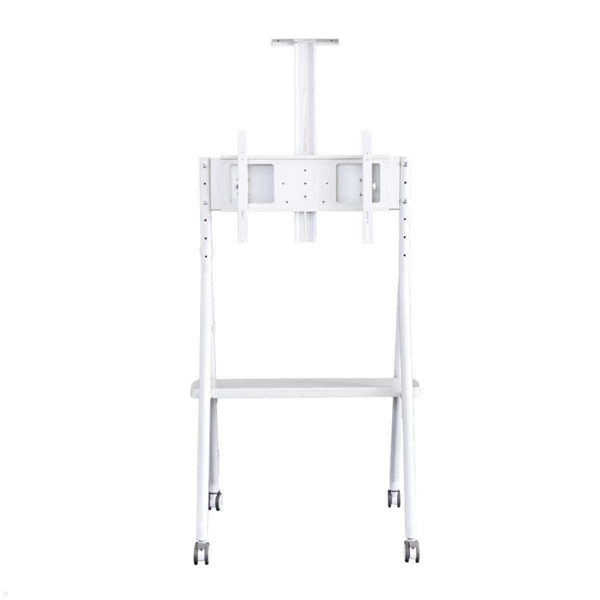 Neomounts NS-M1500WHITE mobiler Videokonferenz Ständer bis 65 Zoll, weiß, Frontansicht