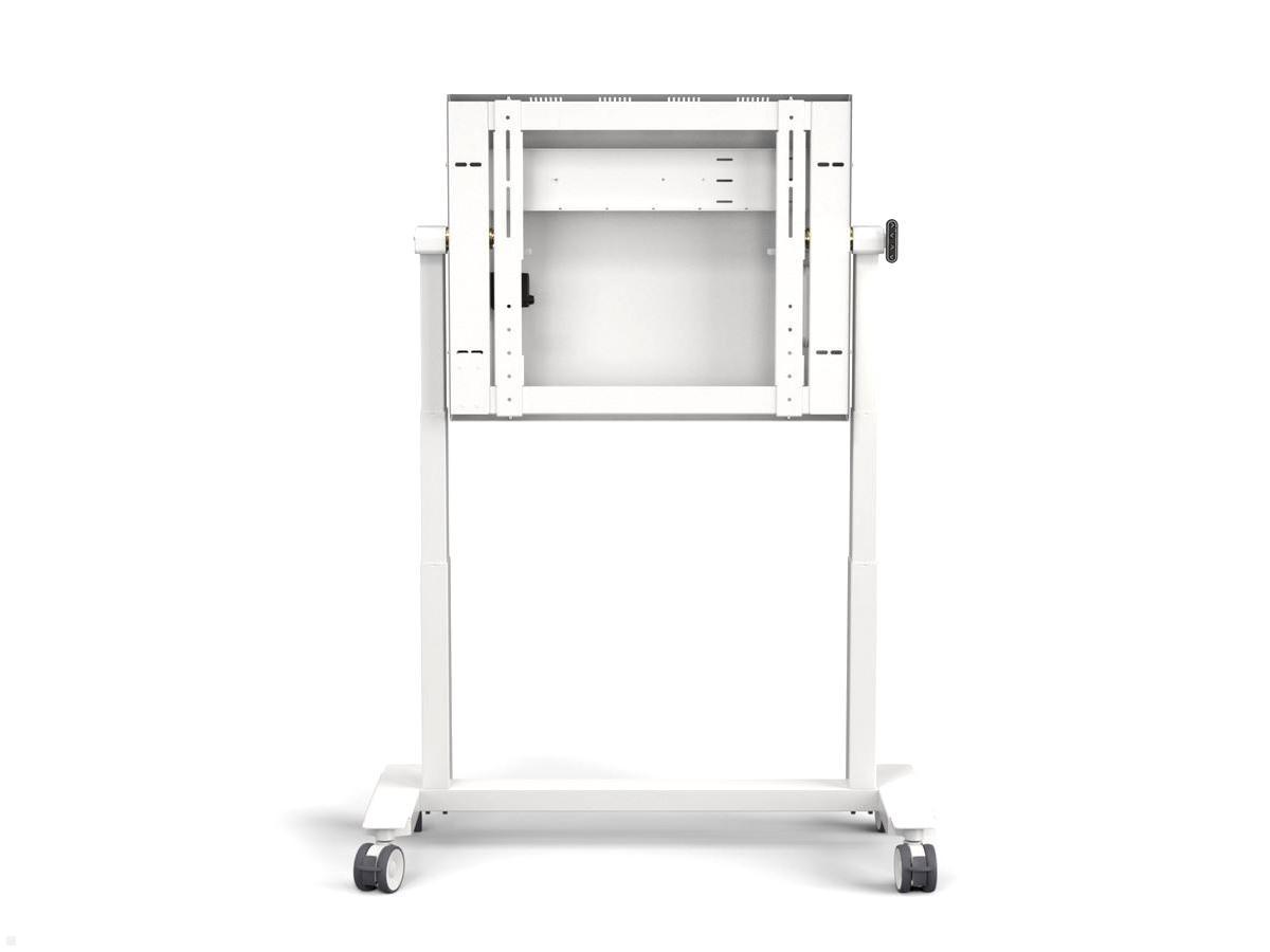 SMS Func VeriTable elektrischer Monitorständer, 90° neigbar, mobil, weiß stabile Monitorhalterung