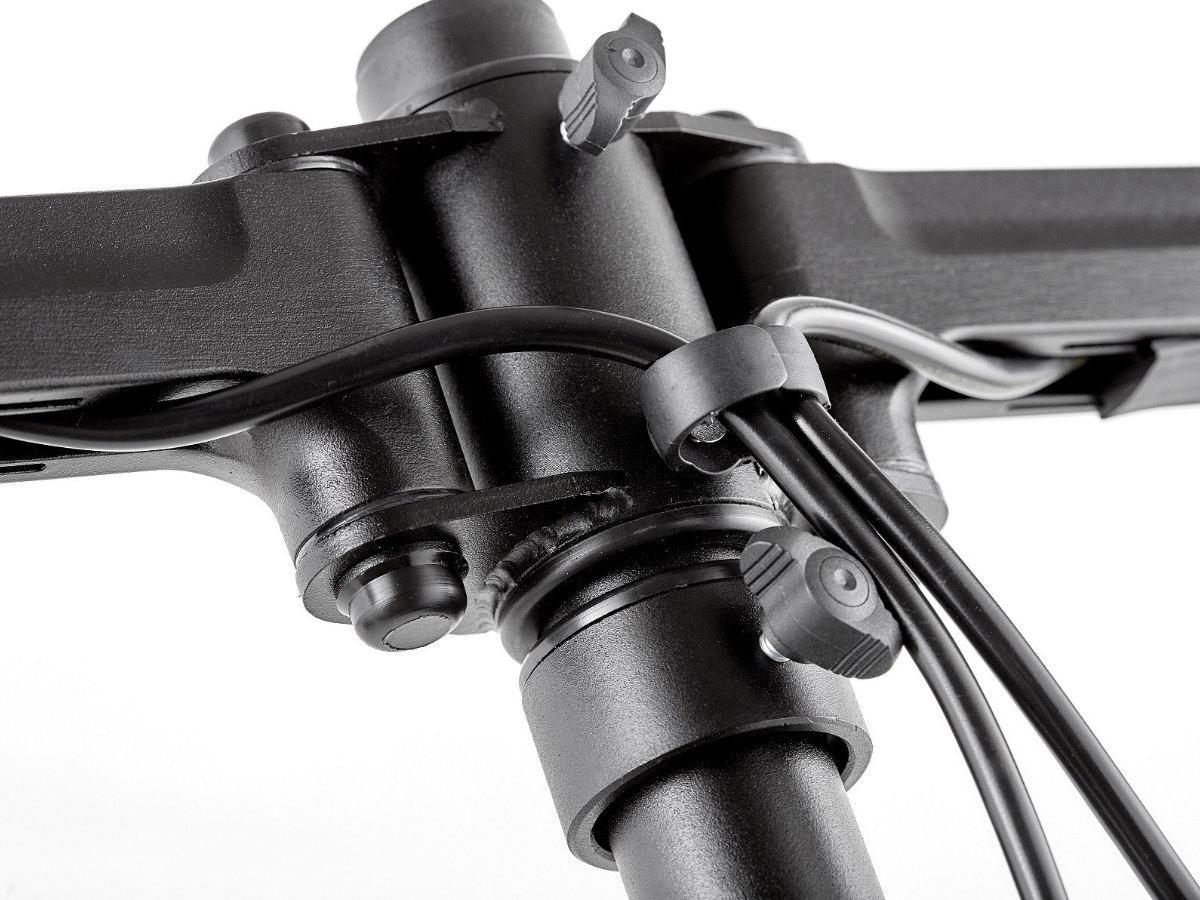 Edbak DM141 4-fach Monitor Tischhalterung 19 bis 27 Zoll, schwarz Detail Kabelführung