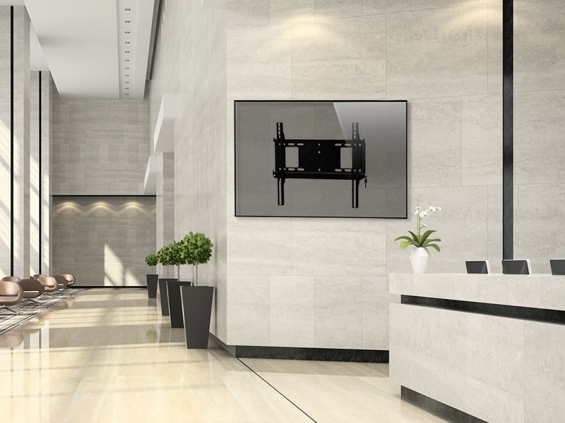 peerless PFL640 diebstahlsichere Display Wandhalterung 32-60Zoll flach Anwendungsbeispiel