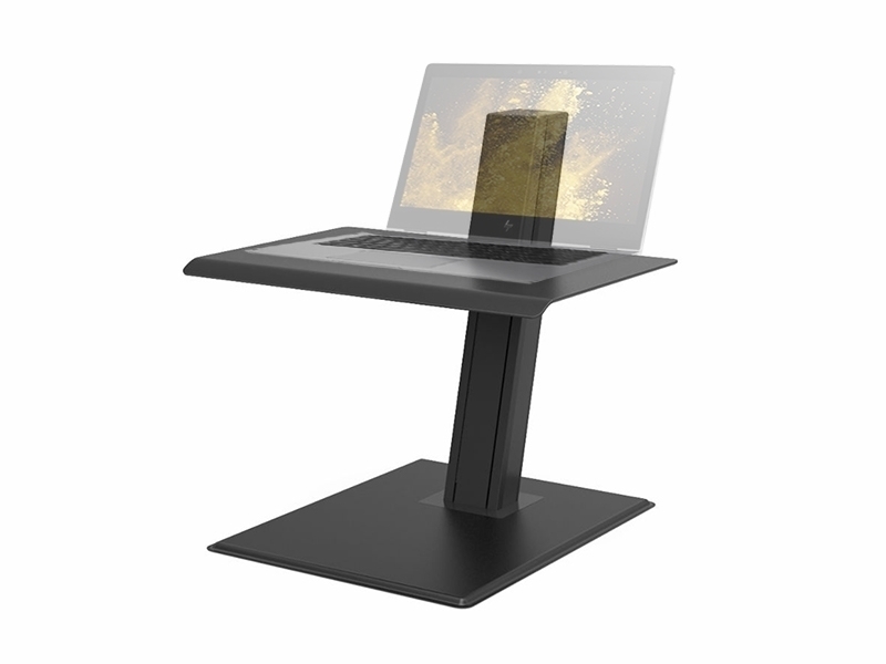 Humanscale QuickStand Eco notebook Steh-Sitz Arbeitsplatz, schwarz