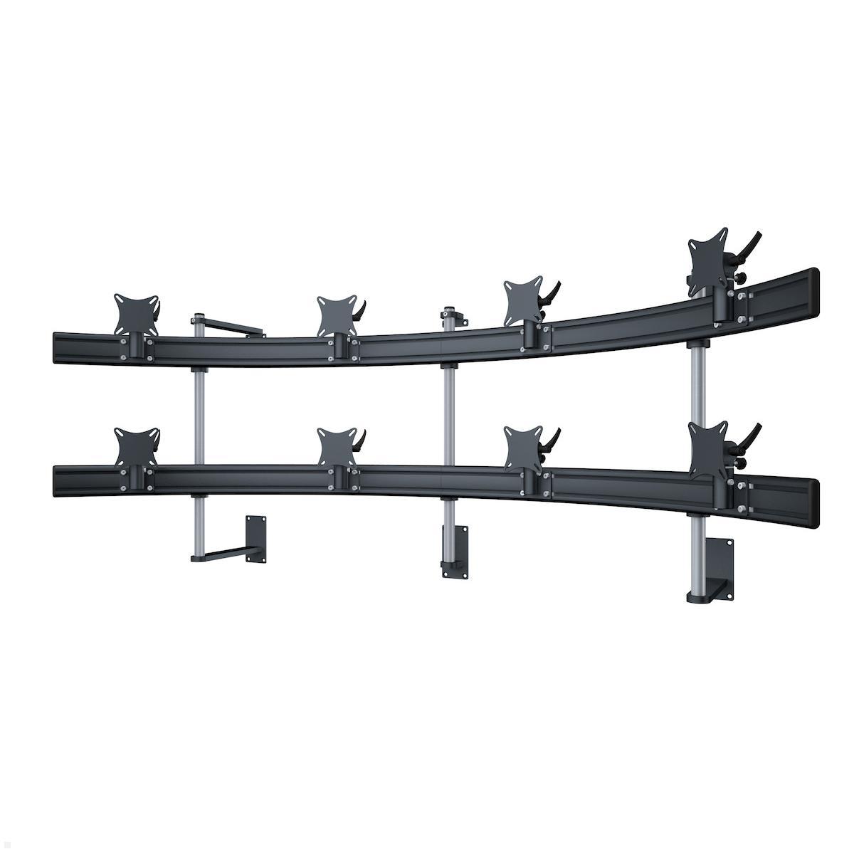MonLines MWH228B Para 4+4 Monitor Wandhalter bis 32 Zoll, schwarz
