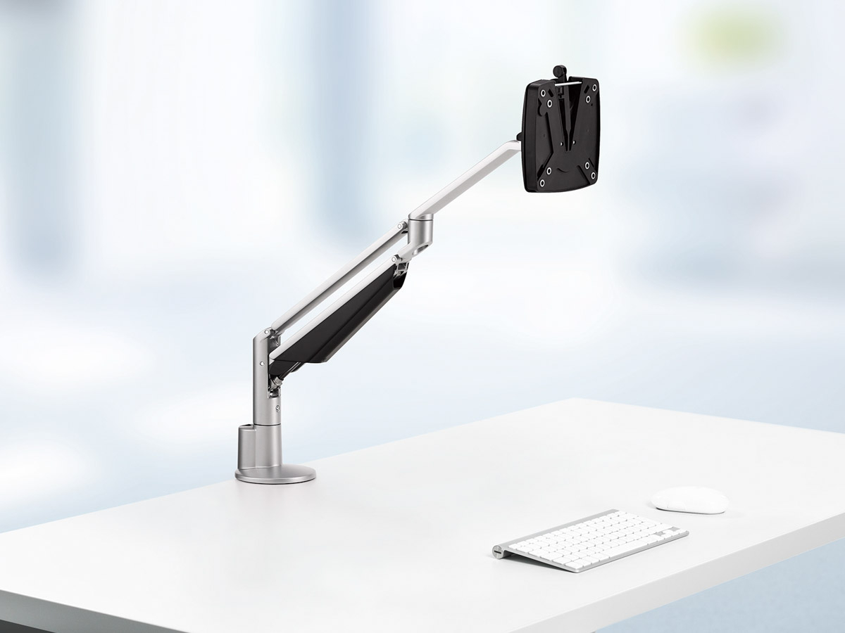 Novus Clu II C Monitor Tisch Halterung, weiß (990+2011+000) Hochformat