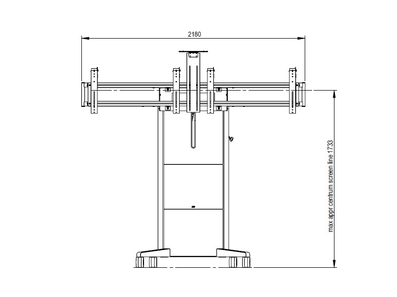SMS Presence Mobile VC Monitorständer Breite