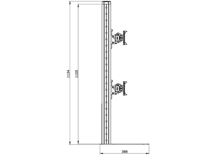 SMS Multimonitor Tischhalterung Control 2x2 Standfuß  (MM051012)