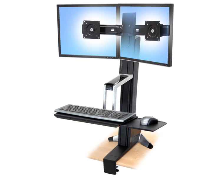 Ergotron WorkFit-S Dual Monitorhalter (33-341-200)
