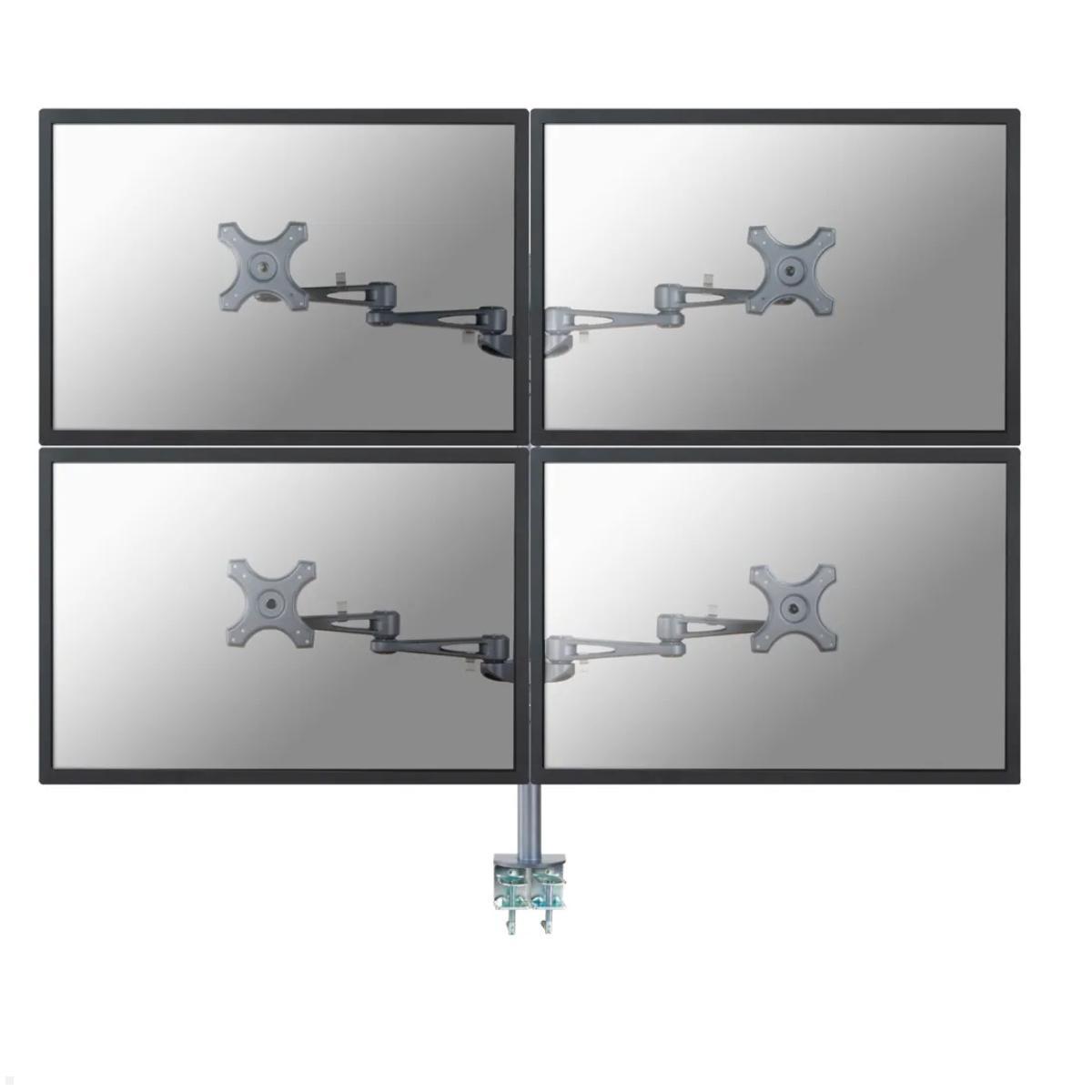 Neomounts FPMA-D935D4 4-fach Tischhalterung mit Klemme, silber