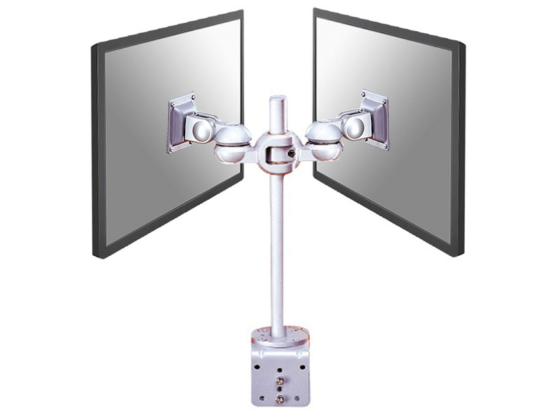 NewStar FPMA-D910D Doppelmonitorhalterung mit Tischklemme, silber