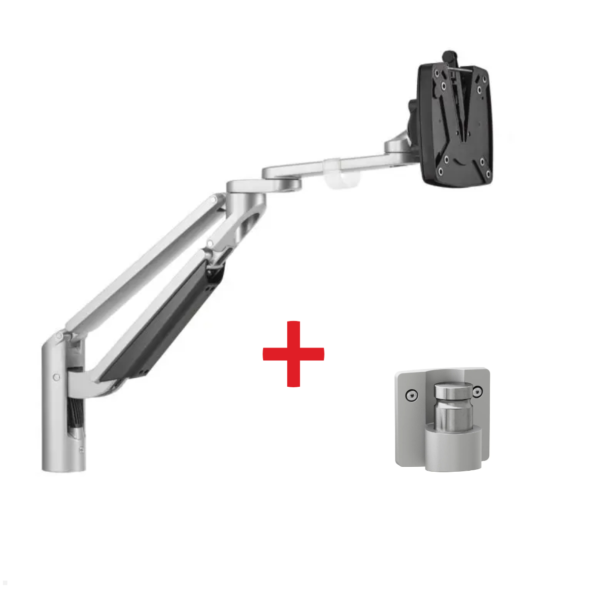 Novus Clu Plus Slatwall Monitorhalterung schwenkbar, silber (991+3009+001)