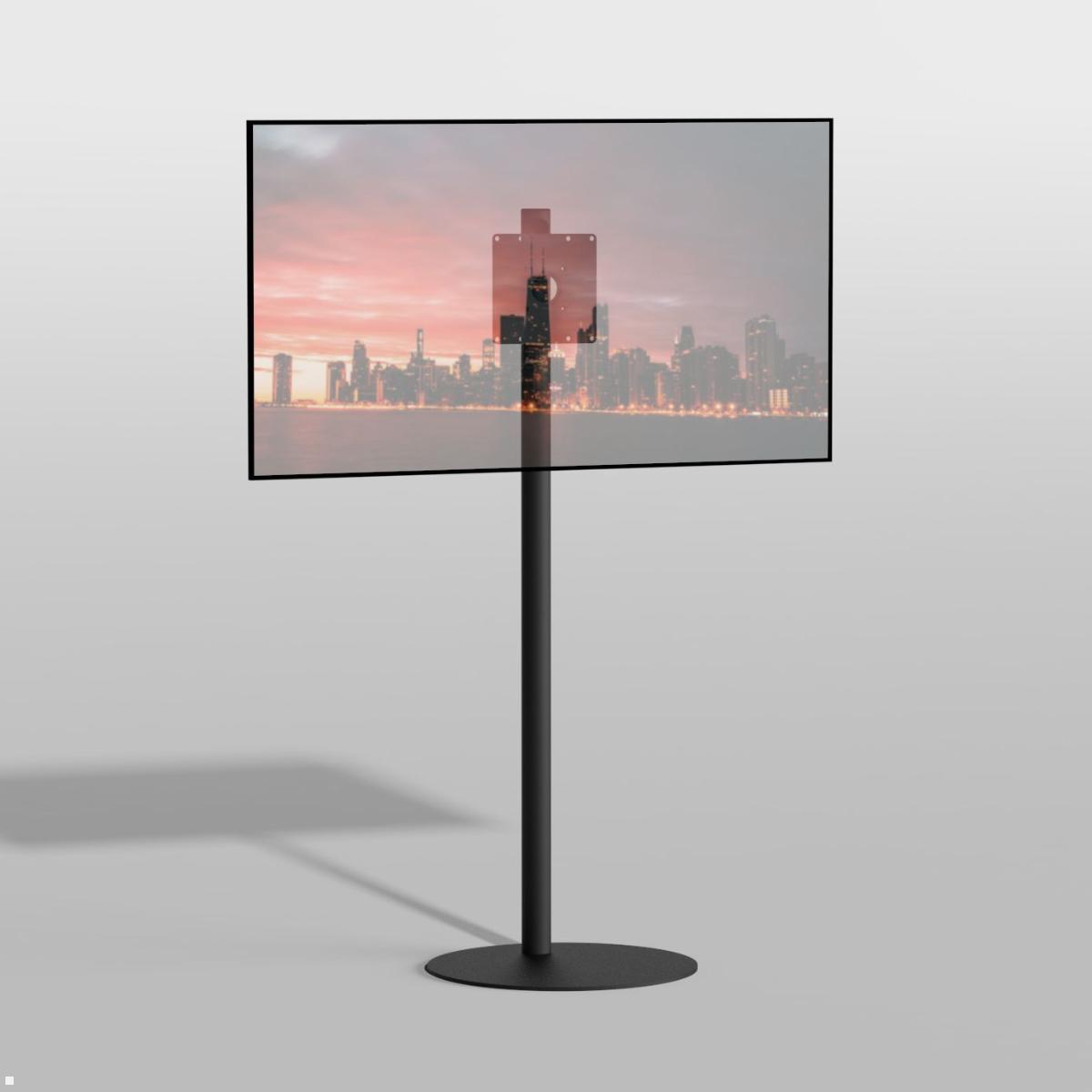 Cavus SPHERE150B22 TV Standfuß 32-65 Zoll, Säule 1500 mm, schwarz mit Bildschirm