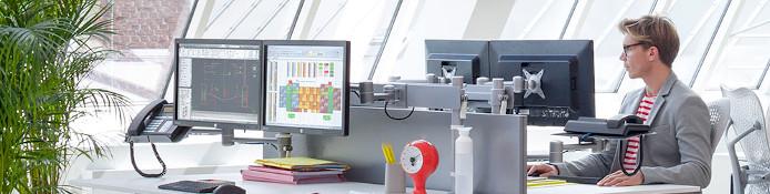 Monitorhalterung 2 Monitore / Doppelhalterung / 2-fach Halterung