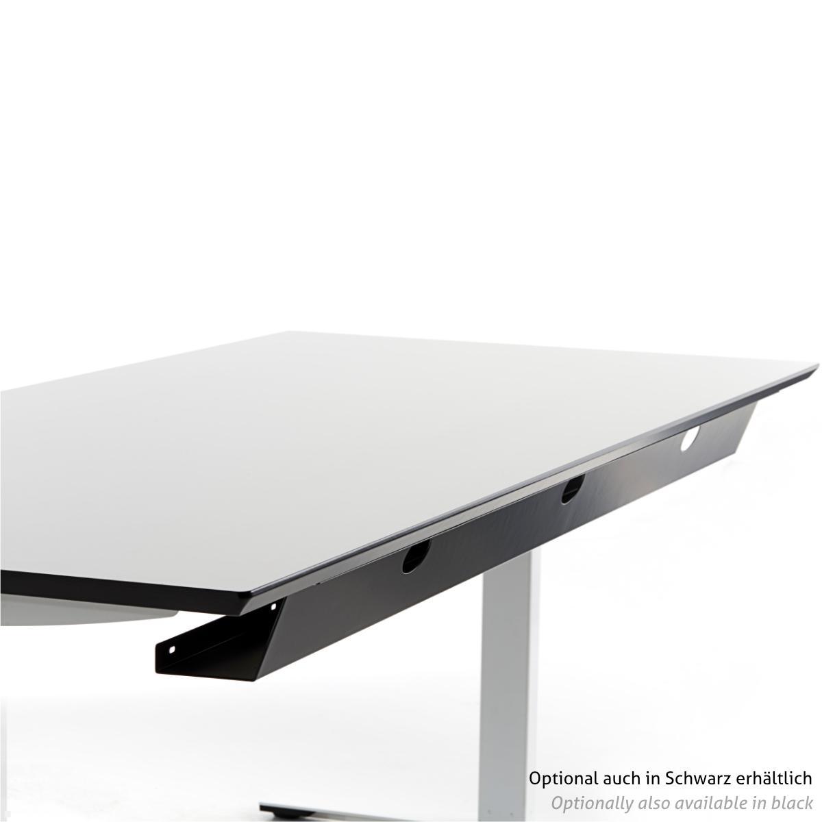 TecLines TKK007W Kabelkanal Schreibtisch 115 cm, weiß, Anwendungsbeispiel