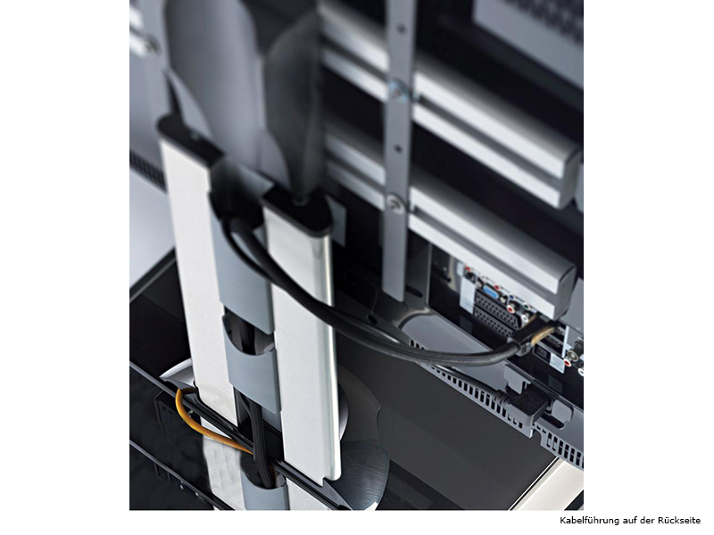 VCM TV Standfuß Onu Weißlack mit Regal mit Rollen