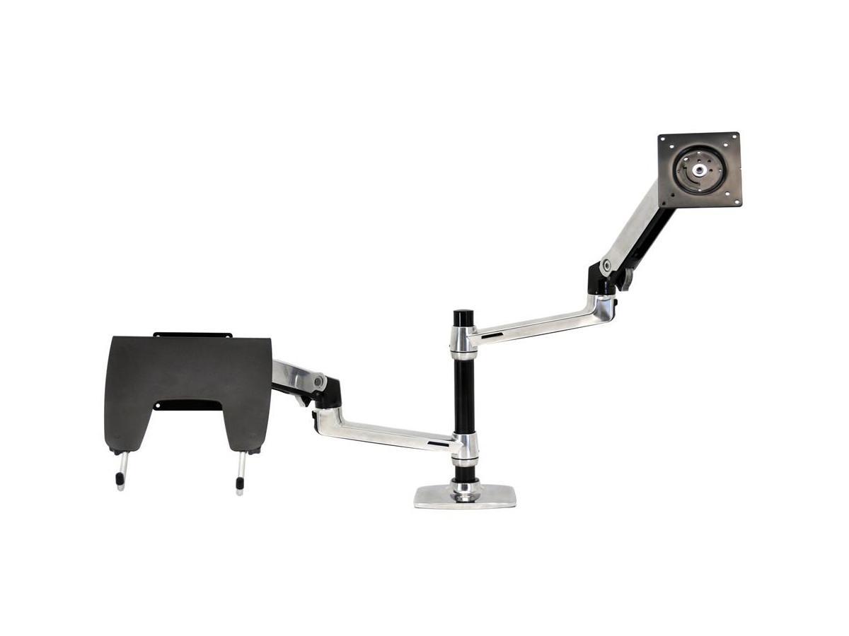 Ergotron LX Dual Tischhalterung 2 Monitore mit Notebookablage (45-248-026)