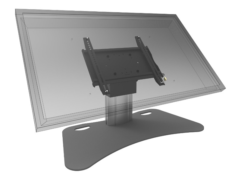 SmartMetals Monitor Tischständer 65 Zoll neigbar 350mm Anwendungsbeispiel mit VESA Halterung (nicht enthalten)
